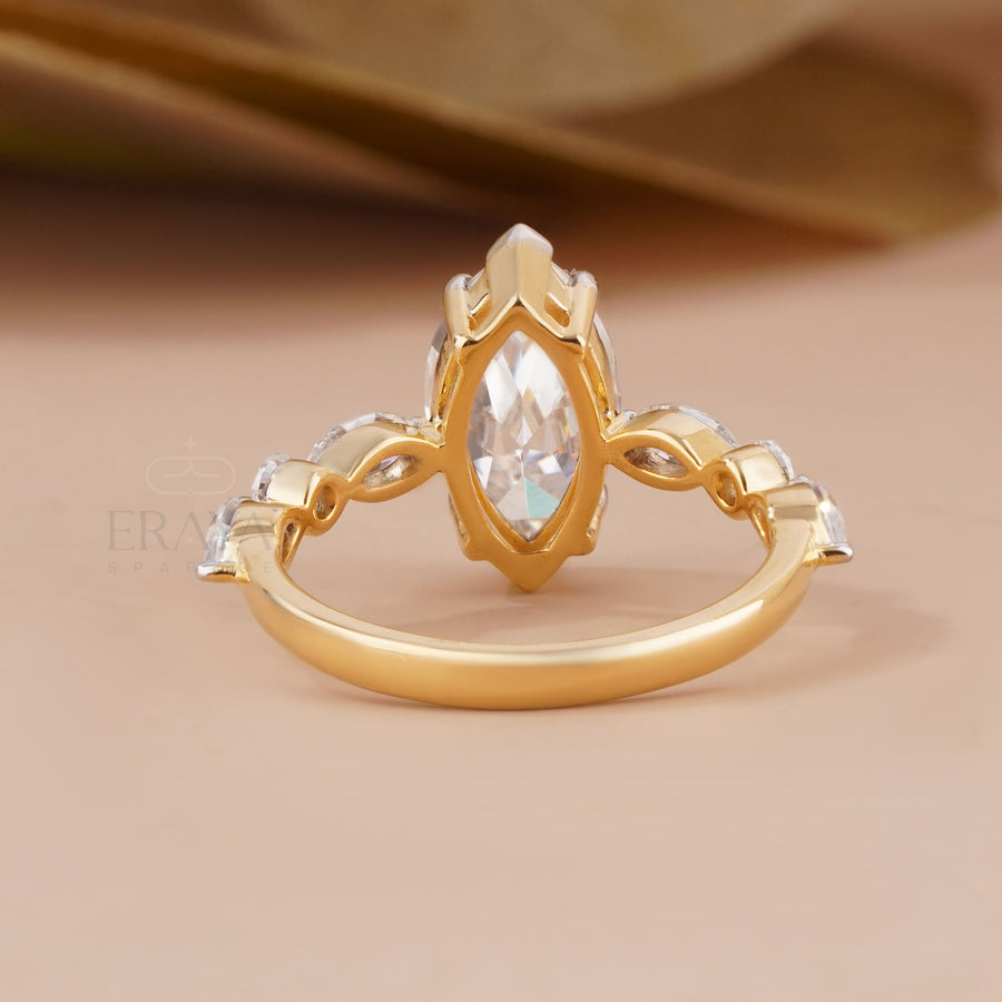 Marquise Engagement Ring With Side Stones – 2.60 CT - Ring
