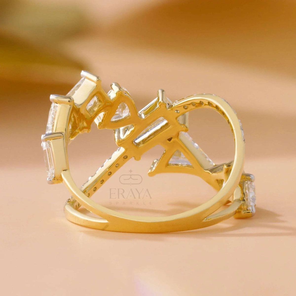 Artistic Cocktail Ring – Lab Diamond Ring