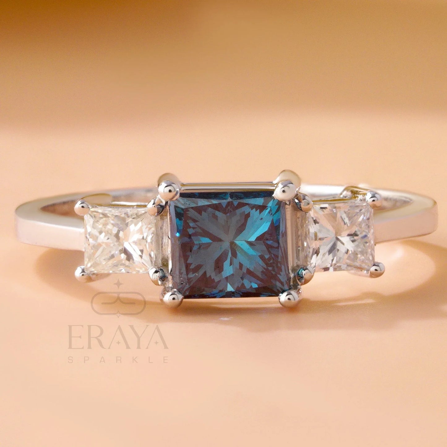 Blue Princess Ring – LG Diamond Ring - erayasparkle