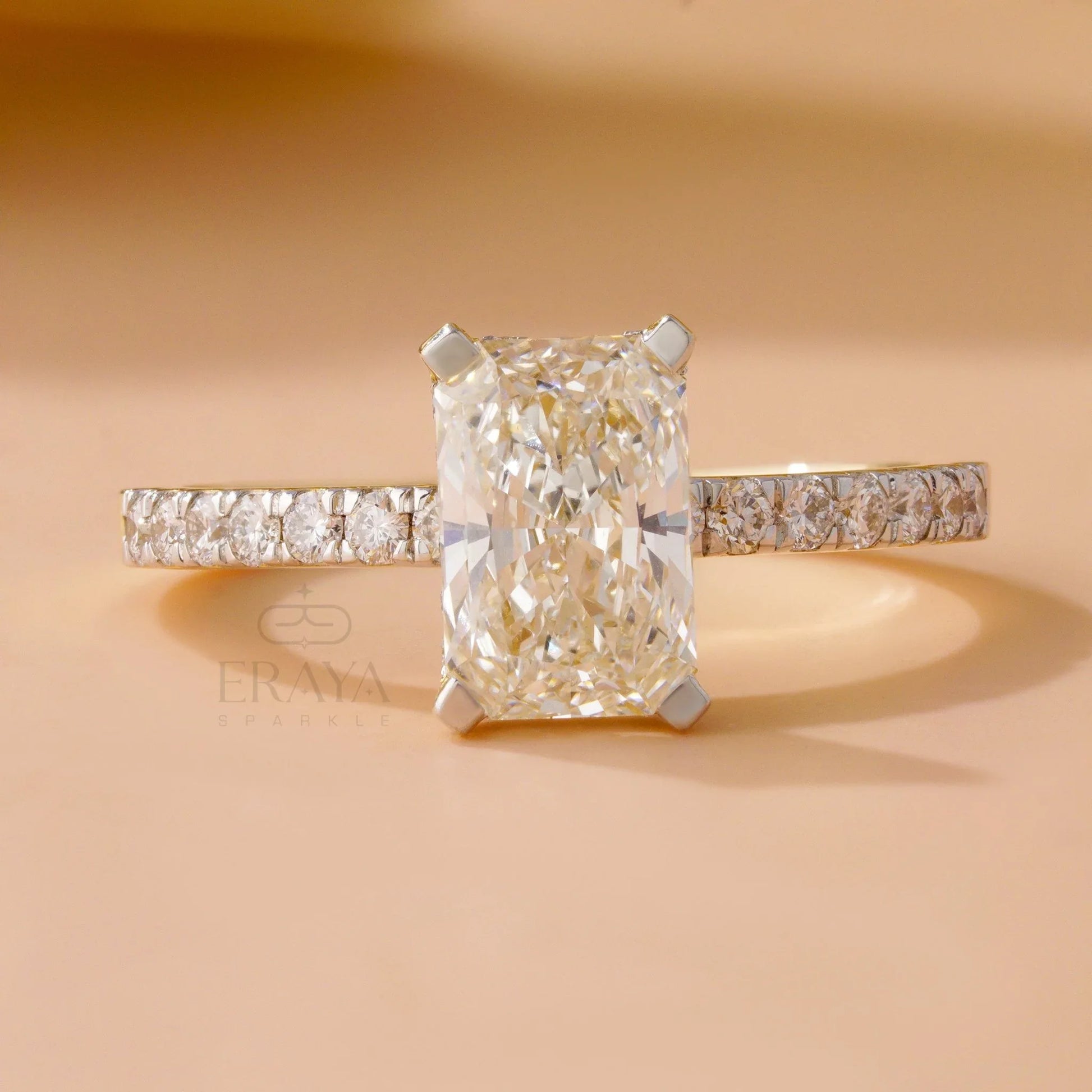 Radiant Cut Engagement Ring – Diamond Ring - erayasparkle