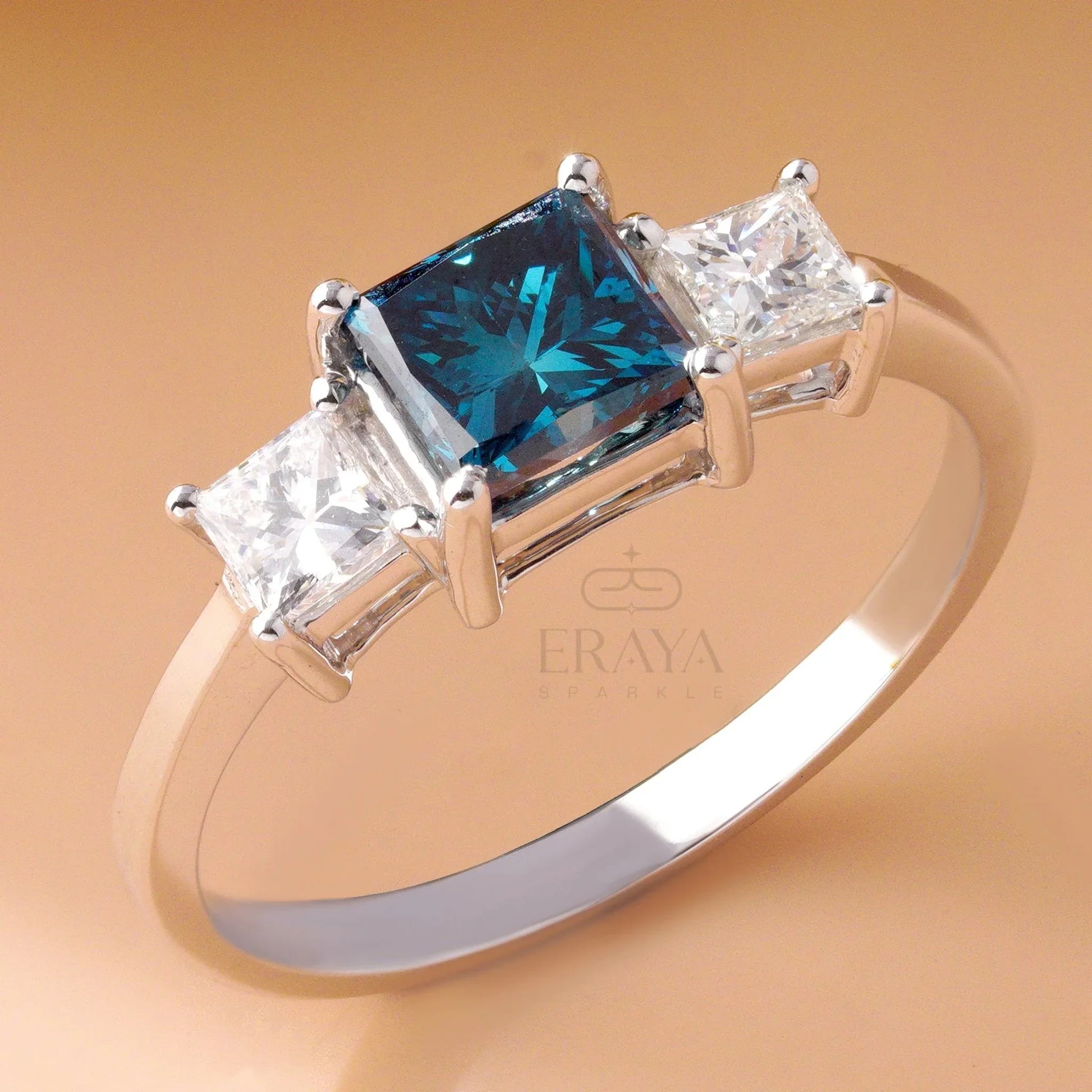 Blue Princess Ring – LG Diamond Ring - erayasparkle
