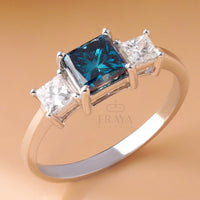 Blue Princess Ring – LG Diamond Ring - Ring