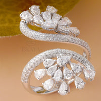 Pear Cut Cluster Ring – Lab Diamond Ring - Ring