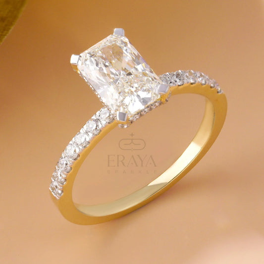 Radiant Cut Engagement Ring – Diamond Ring - erayasparkle