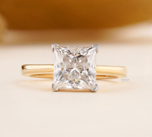 Princess Cut Solitaire Engagement Ring | 2.85 CT Diamond - Ring