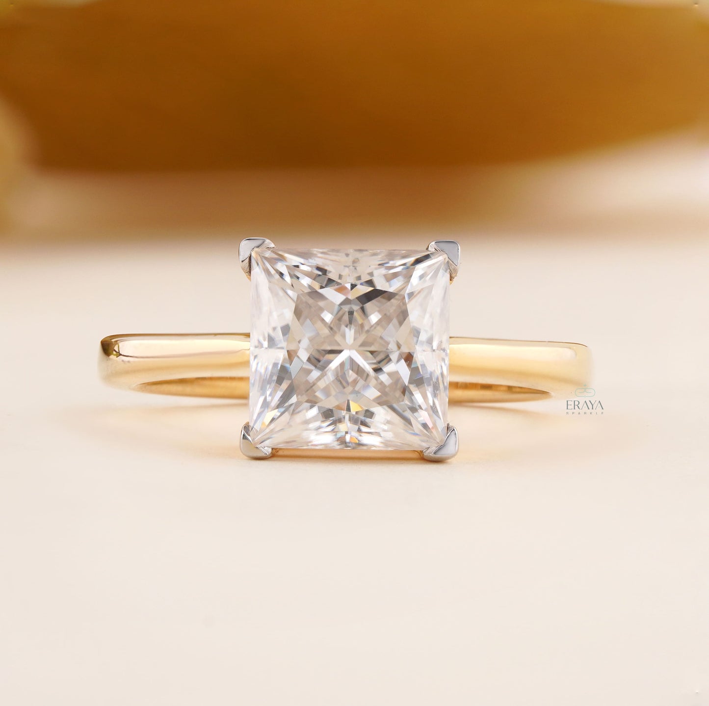 Princess Cut Solitaire Engagement Ring | 2.85 CT Diamond - Ring