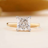 Princess Cut Solitaire Engagement Ring | 2.85 CT Diamond - Ring