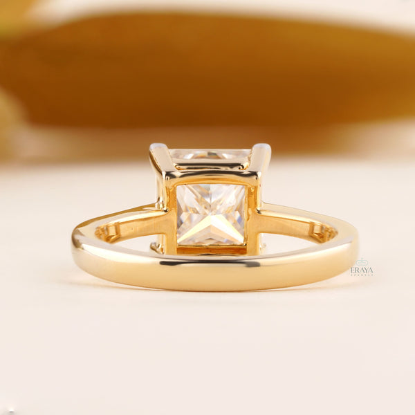 Princess Cut Solitaire Engagement Ring | 2.85 CT Diamond - Ring