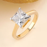 Princess Cut Solitaire Engagement Ring | 2.85 CT Diamond - Ring