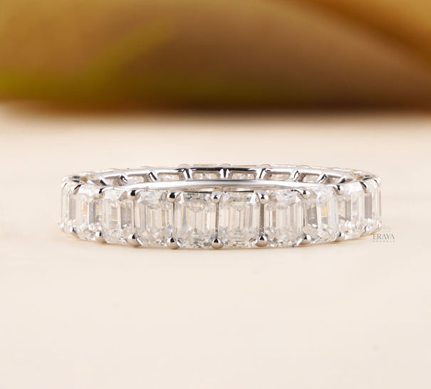 Emerald Diamond Ring – 4.80 CT Wedding Band - Ring