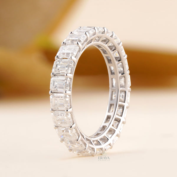Emerald Diamond Ring – 4.80 CT Wedding Band - Ring