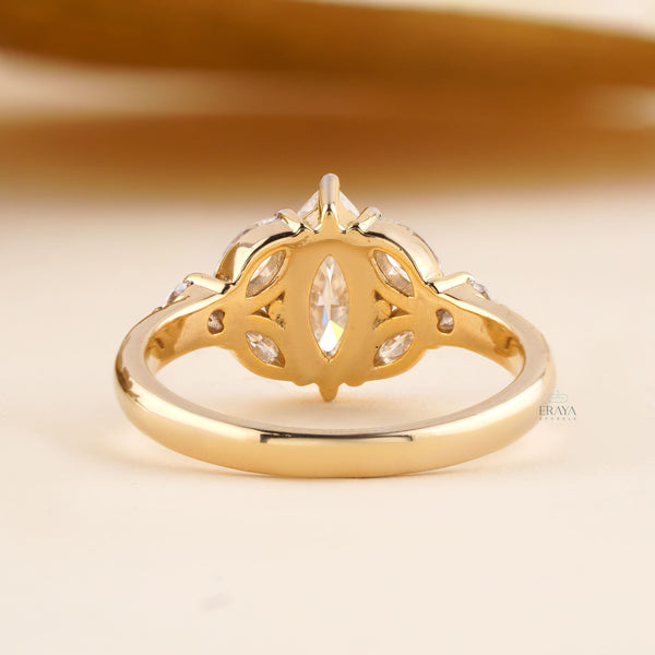 Marquise Diamond Engagement Ring | Lab Diamond Ring - Ring