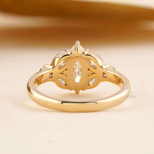 Marquise Diamond Engagement Ring | Lab Diamond Ring - Ring