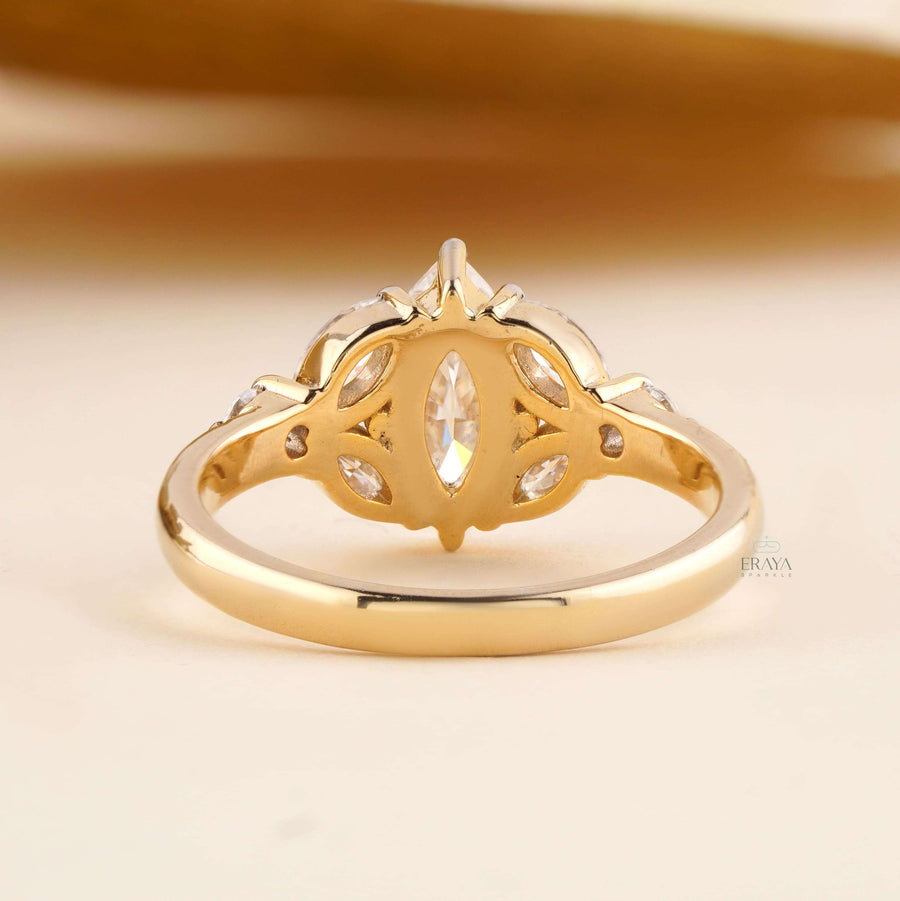 Marquise Diamond Engagement Ring | Lab Diamond Ring - Ring