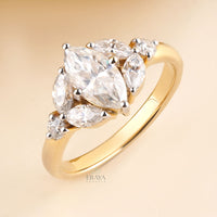 Marquise Diamond Engagement Ring | Lab Diamond Ring - Ring