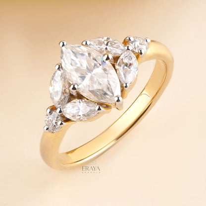 Marquise Diamond Engagement Ring | Lab Diamond Ring - Ring