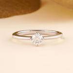 Solitaire Ring with Lab Grown Diamond - Ring
