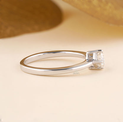 Solitaire Ring with Lab Grown Diamond - Ring