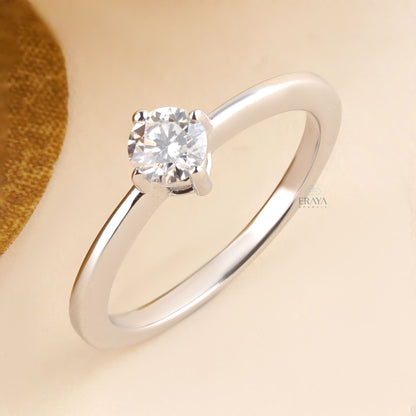 Solitaire Ring with Lab Grown Diamond - Ring