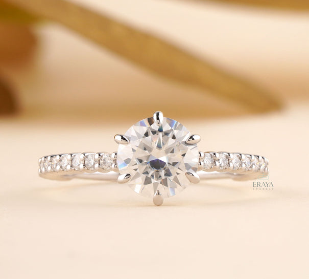 Solitaire Diamond Ring – 1.29 CT Round Lab Diamond - Ring