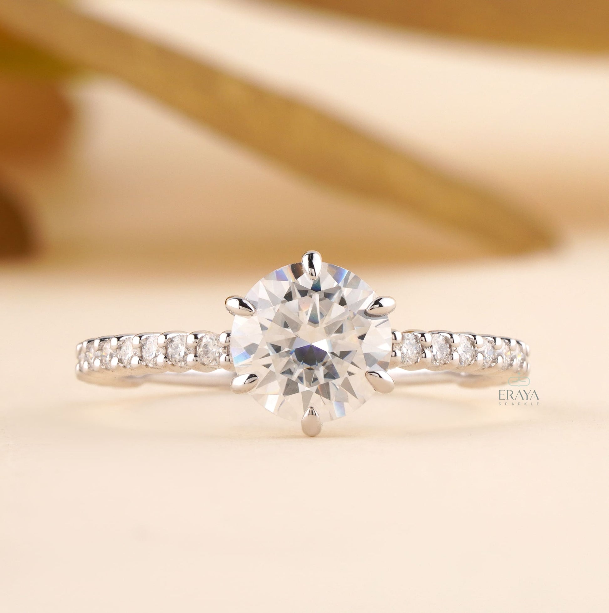 Solitaire Diamond Ring – 1.29 CT Round Lab Diamond - Ring