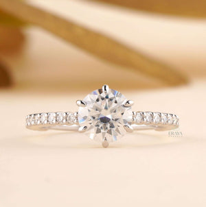 Solitaire Diamond Ring – 1.29 CT Round Lab Diamond - Ring