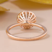 Floral Cluster Halo – Lab Grown Ring - Ring