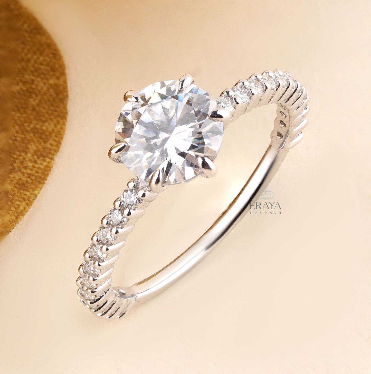 Solitaire Diamond Ring – 1.29 CT Round Lab Diamond - Ring