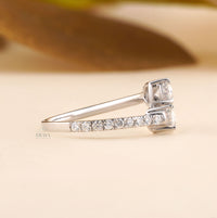 Toi et Moi Ring – Oval Lab Diamond Pave Band - Ring