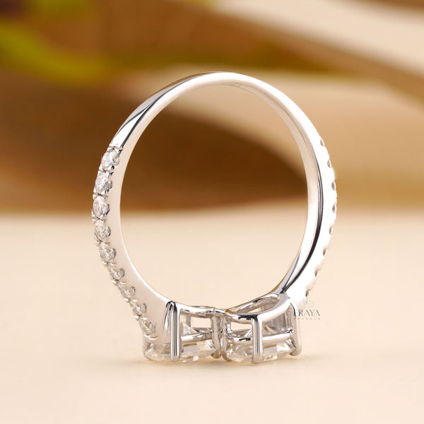 Toi et Moi Ring – Oval Lab Diamond Pave Band - Ring