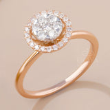 Floral Cluster Halo – Lab Grown Ring - Ring