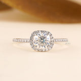 Cushion Lab-Diamond Halo Ring - Ring