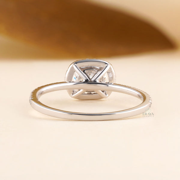 Cushion Lab-Diamond Halo Ring - Ring