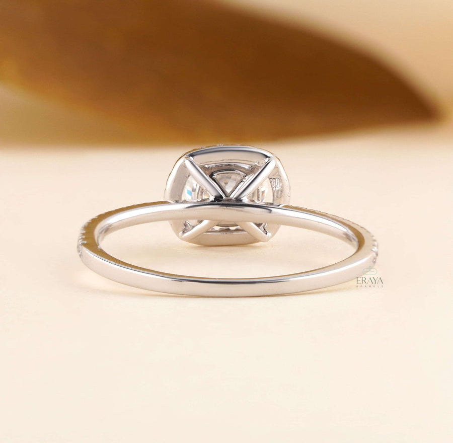 Cushion Lab-Diamond Halo Ring - Ring