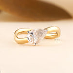 East West Pear Lab Grown Diamond Solitaire Ring - Ring