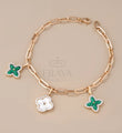 Clover Charm Band with Lab-Created Diamond - Ring