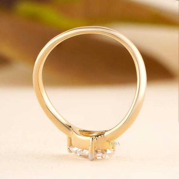 East West Pear Lab Grown Diamond Solitaire Ring - Ring