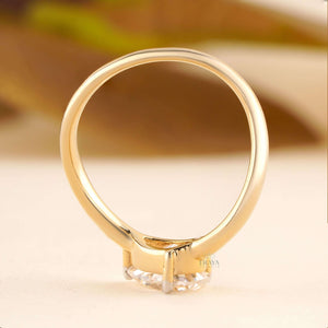 East West Pear Lab Grown Diamond Solitaire Ring - Ring