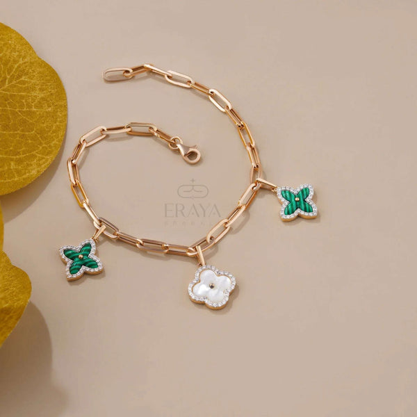 Clover Charm Band with Lab-Created Diamond - Ring