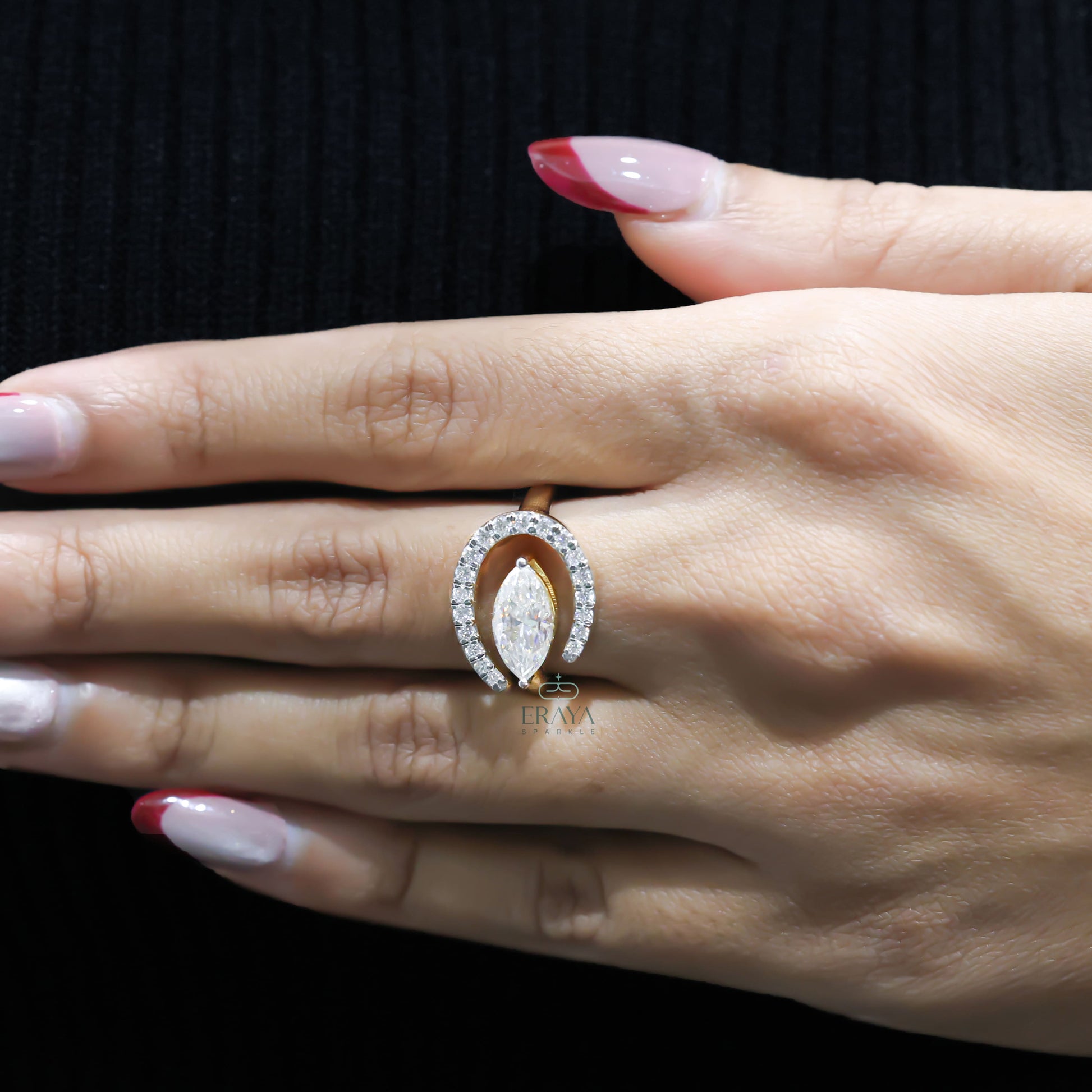 Vintage Marquise Engagement Ring – East West Gold - Ring