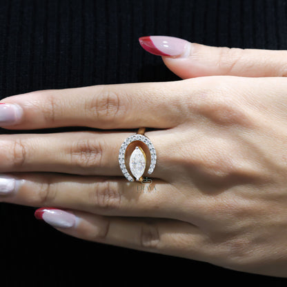 Vintage Marquise Engagement Ring – East West Gold - Ring