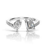 Modern Two-Stone Ring – Lab Diamond Ring