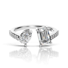 Modern Two-Stone Ring – Lab Diamond Ring