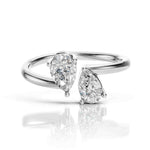 Toi et Moi Promise Ring with Lab Diamond