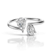 Toi et Moi Promise Ring with Lab Diamond