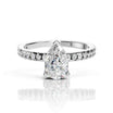 Diamond Pear Cut Ring with Hidden Halo