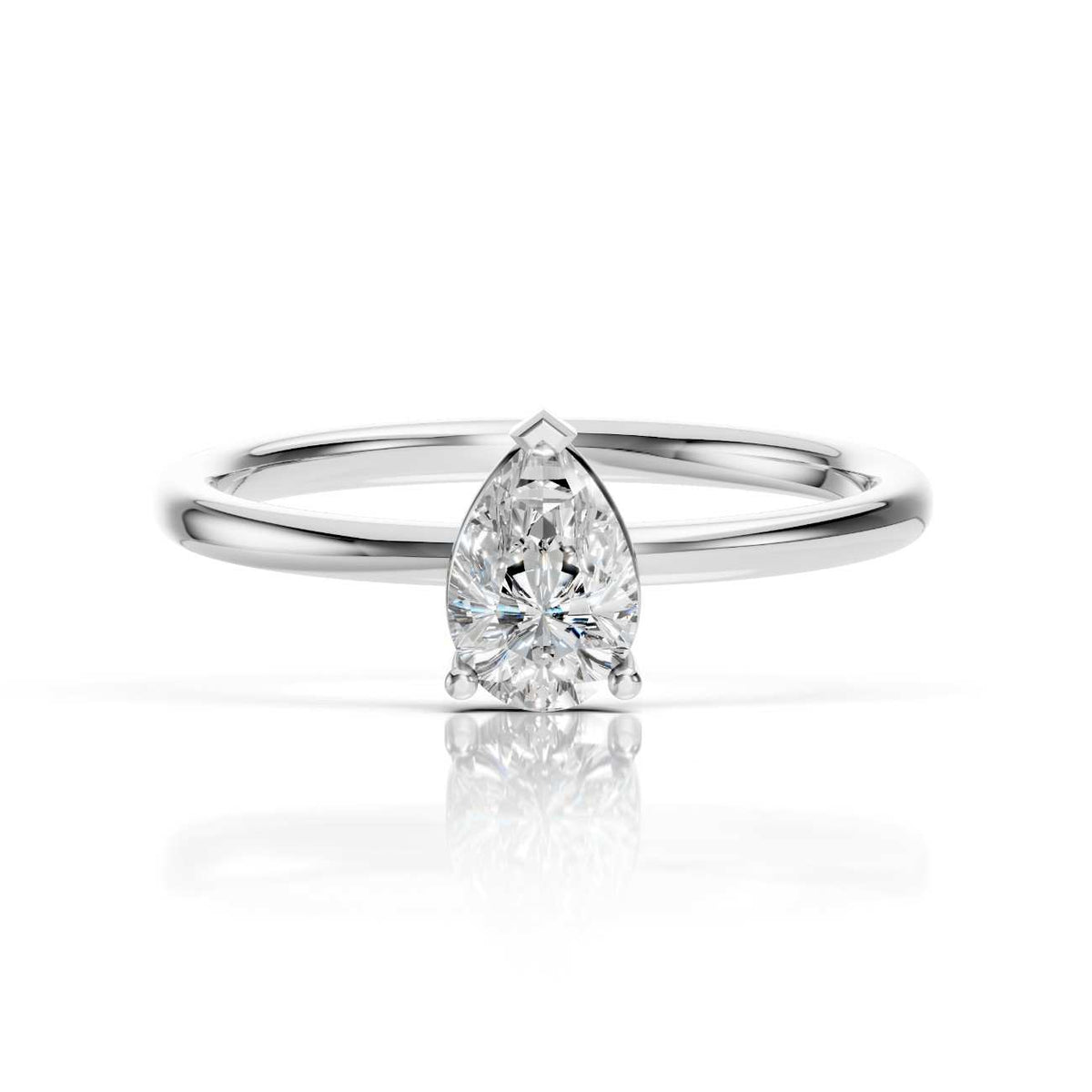 Teardrop Diamond Ring | Pear Solitaire
