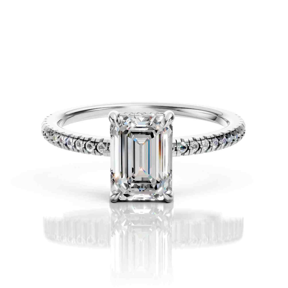Emerald Engagement Rings Hidden Halo Luxury