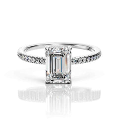 Emerald Engagement Rings Hidden Halo Luxury
