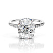 Cushion Cut Diamond Ring with Split Shank